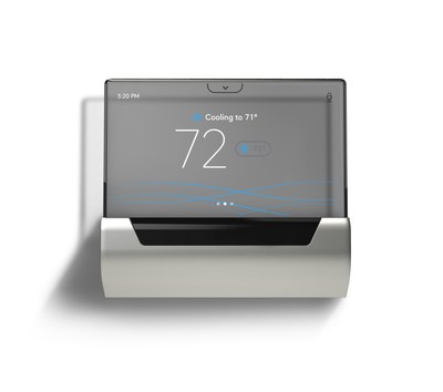 GLAS is the first smart thermostat of its kind to utilize a translucent OLED touchscreen display to control its functions.