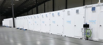 Newly constructed 'grow pods' at the Delta 9 facility in Winnipeg are part of a $23 million expansion project at the Manitoba based Licensed Producer. (CNW Group/Delta 9 Cannabis Inc.)