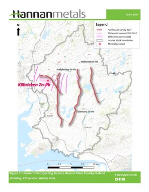Hannan Completes a 41 Line Kilometre Seismic Survey in Ireland
