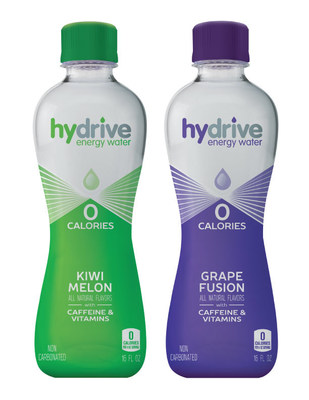 Hydrive Energy Water, a refreshing, zero-calorie energy water, announces the launch of two new flavors. Kiwi Melon and Grape Fusion join Hydrive’s line up to provide consumers with the hydration benefits of water and the added function of energy from B vitamins and caffeine.