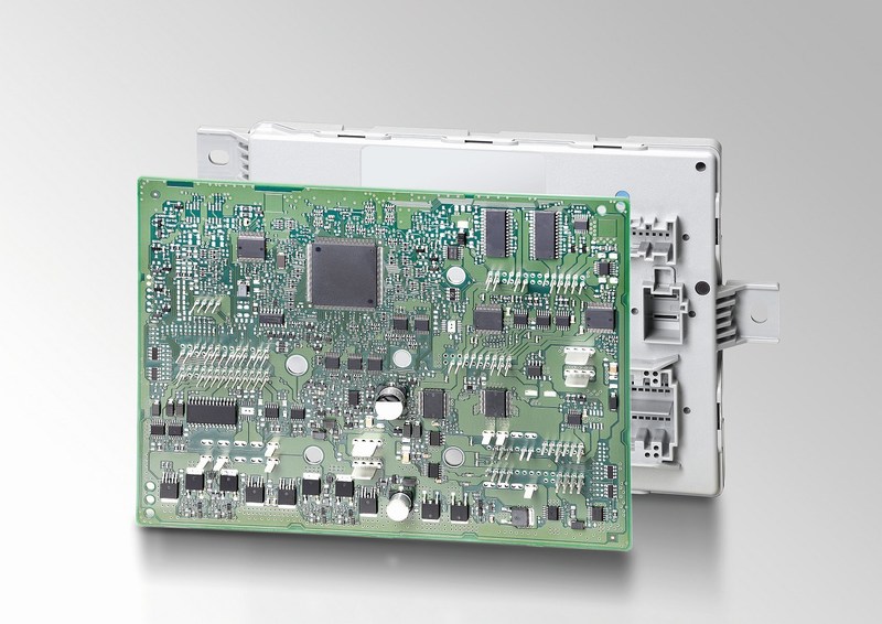 Excelfore demonstrates how the eSync OTA system can reach individual electronic devices in the connected car, such as this Body Control Module manufactured by HELLA.
