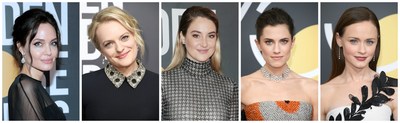 Angelina Jolie, Elisabeth Moss, Shailene Woodley, Allison Williams, and Alexis Bledel Sparkle in Forevermark Diamonds at the 2018 Golden Globe Awards