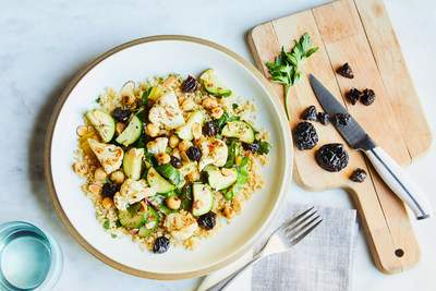Pan-Roasted Cauliflower and Chickpeas with California Prunes and Almonds