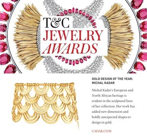 CADAR™ Awarded "Gold Design of the Year" In Inaugural Town &amp; Country Magazine Jewelry Awards