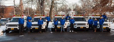 The Sheprd team with their fleet of Land Rover SUV School Buses. Each vehicle has been been certified as a 7D School Pupil Transport Vehicle by the Massachusetts Department of Transportation.
