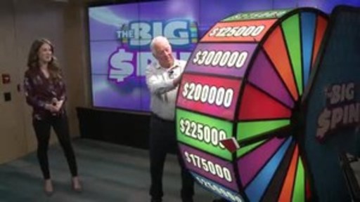 Video: Robert Bronson of Brockville spins THE BIG SPIN Wheel at the OLG Prize Centre in Toronto. Bronson won a top prize with OLG’s INSTANT game – THE BIG SPIN.
