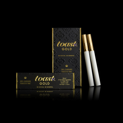 Toast Gold, the world’s first and only Cannabis product designed to mirror the strength and effect of one glass of Champagne.