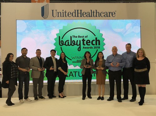 The winners of the 3rd Annual Best of BabyTech Award on stage at CES 2018