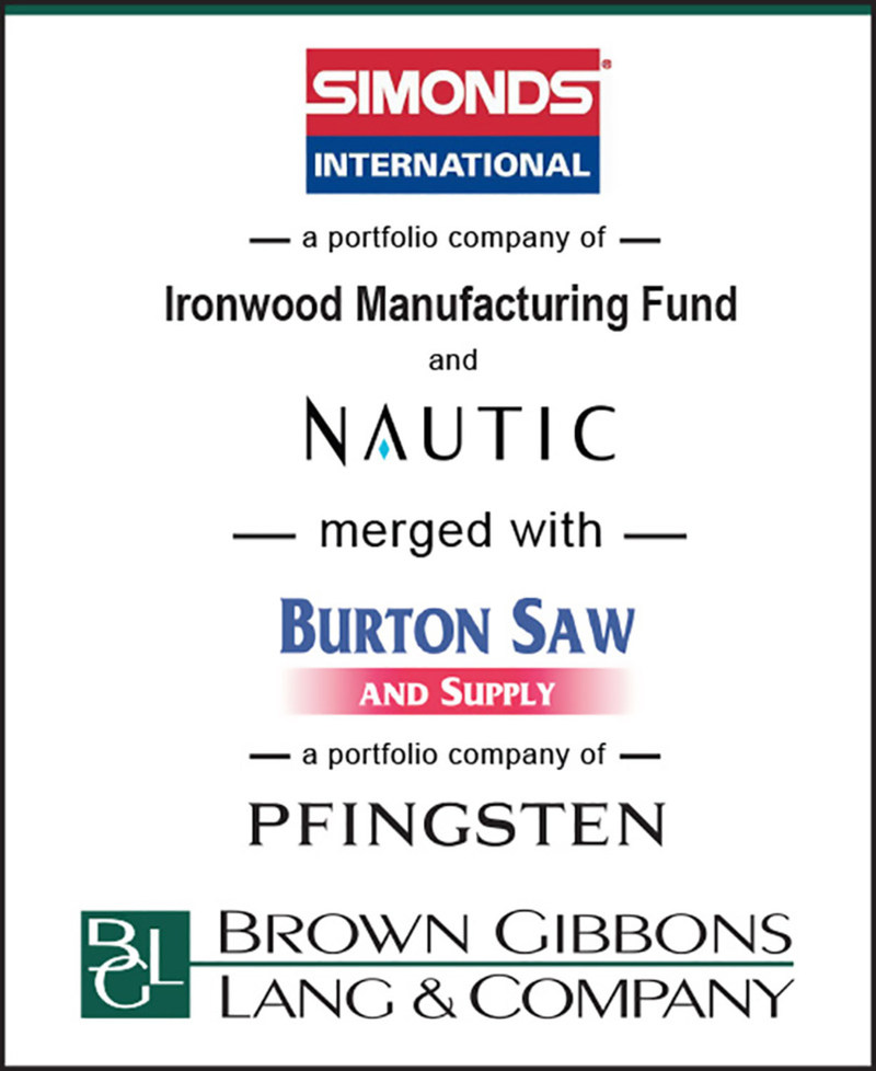 BGL Announces the Merger of Simonds International and Burton Saw and Supply