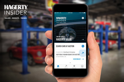 The Hagerty Insider app provides collector car auction-goers with research and tracking capabilities.