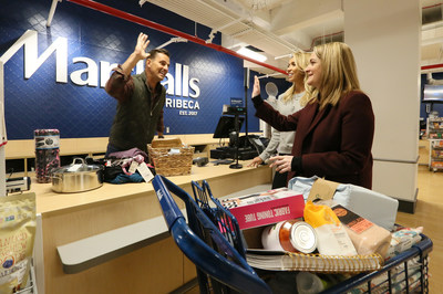 Bill and Giuliana Rancic surprise a lucky shopper Tracey Varner and help her set and keep her New Year family resolutions at Marshalls in Tribeca on Wednesday, Jan. 10, 2018 in New York City.