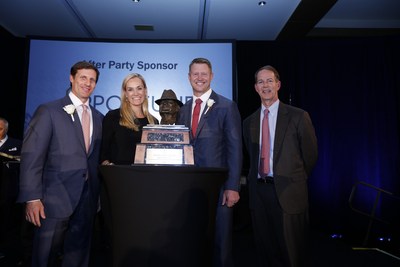 Coach Scott Frost, formerly of the University of Central Florida and now with Nebraska, was named 2017 Paul "Bear" Bryant Coach of the Year Award from the American Heart Association Jan. 10. Pictured, from left, John and Leigh Anne Raymond, chairs of the Paul "Bear" Bryant Award Executive Leadership Team, Coach Frost, and Marc Bryant Tyson, Paul "Bear" Bryant's grandson.