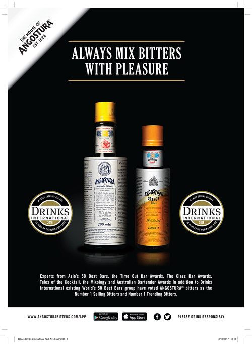 Angostura® bitters are the World's Top Selling and Trending Bitters (PRNewsfoto/Angostura Holdings Limited)