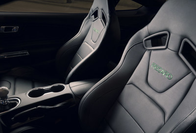 With seats designed by Recaro Automotive Seating, Ford is introducing the special edition Ford Mustang Bullitt. The Recaro Performance seats come with black leather trim and unique green accent stitching.
