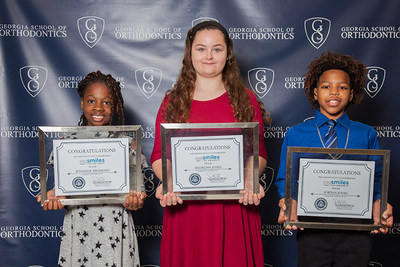 Smiles for Gwinnett Winners Jennifer Assamoah, Madeline Jones and Jordan Jones