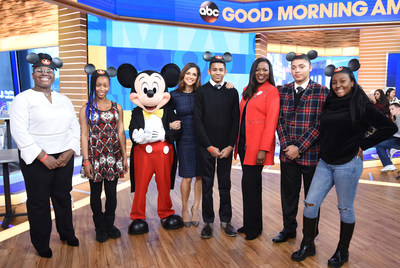 Five high school students are surprised live on "Good Morning America" in New York City Monday, Jan. 15, 2018 with the announcement that they were selected to be part of this year's exclusive Disney Dreamers Academy event with Steve Harvey and ESSENCE Magazine at Walt Disney World in Florida. The students include Ayanna Adams of Los Angeles; Christiana Oka for of Houston; Marquis Thomas of Virginia Beach, Va.; Ava Marie Easter of Los Angeles and Sean Smith of Basking Ridge, N.J. In March, as part of Disney Dreamers Academy, a total of 100 pre-selected students known as "Disney Dreamers," will embark on a journey throughout the Walt Disney World theme parks for a fun and educational experience to discover new careers and pursue their dreams. (ABC/Paula Lobo)

L-R: CHRISTIANA OKAFOR, AVA MARIE EASTER, MICKEY MOUSE, PAULA FARIS, SEAN SMITH, TRACEY POWELL, MARQUIS THOMAS, AYANNA ADAMS