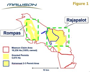 Mawson's Kairamaat 2-3 permit renewed at Rajapalot Finland