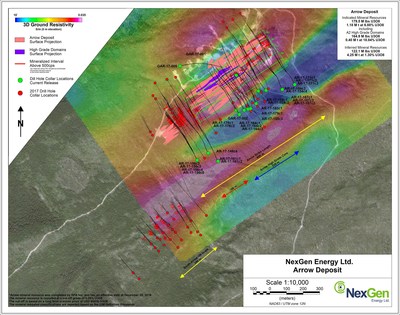 Figure 3: Arrow Drill Hole Locations (CNW Group/NexGen Energy Ltd.)