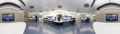 Control room at BASF's waste incineration complex in Ludwigshafen, Germany