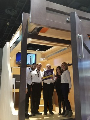 KBIS best of show best booth award in the Fabuwood lifesize cabinet.
