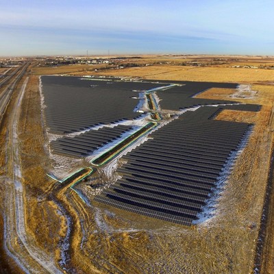 Elemental Energy's Brooks Solar project, January 2018. (CNW Group/Elemental Energy Inc.)