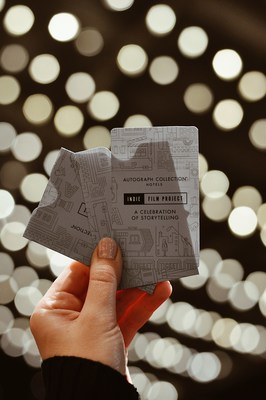 Autograph Collection Hotels' keycards featuring the Indie Film Project's dedicated independent film channel