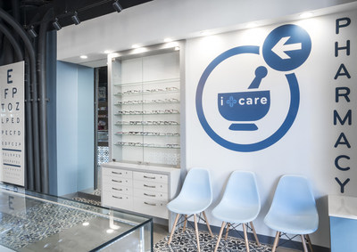 The optical department at the new i+care Pharmacy in Downtown Brooklyn.
