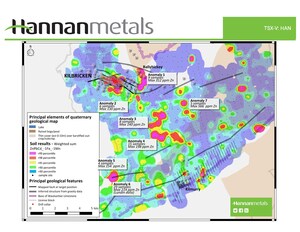 Hannan defines seven new drill targets from an extensive soil geochemical survey around the Kilbricken zinc deposit, Ireland