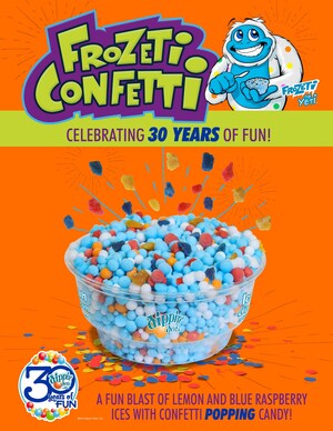 Dippin' Dots Celebrates 30 Years with the Launch of New Frozeti Confetti Flavor