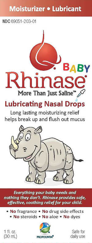 Profounda, Inc. launches Rhinase® Baby Lubricating Nasal Drops, the only non-prescription, wetting-agent based nasal moisturizer that will help babies and toddlers with nasal dryness associated with allergies, low Humidity, stuffy nose and nosebleeds