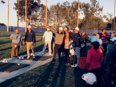 Team Rickie Fowler wins the sticky suit competition finale as part of the 8th annual Farmers Insurance and Rickie Fowler Youth Golf Event at the 2018 Farmers Insurance Open