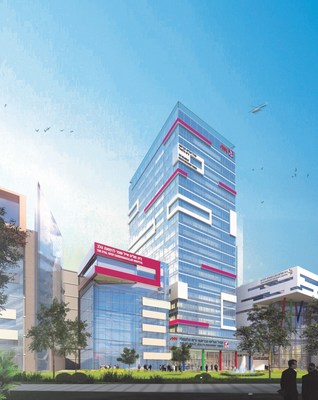 Architect rendering of the new Helmsley Health Discovery Tower.  Photo Credit: Mochly Eldar Architects