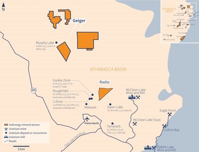 Figure 1 – Geiger Project Location Map. (CNW Group/IsoEnergy Ltd.)