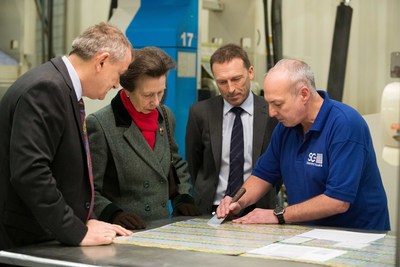 HRH The Princess Royal meets staff at Scientific Games’ state of the art lottery facility in Leeds, UK. The visit coincides with 40 years of scratch off instant games production in Yorkshire.