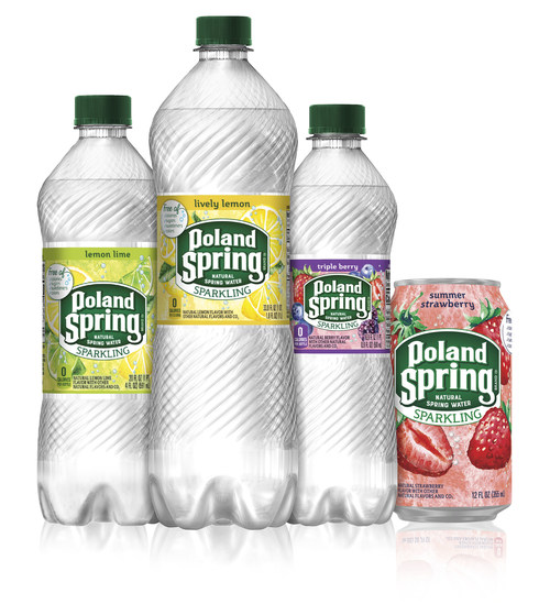 Nestlé Waters North America has announced its new Regional Spring Water Brand Sparkling portfolio with 10 new flavors, bold design changes and all new packaging for the Poland Spring®, Deer Park®, Zephyrhills®, Ozarka®, Ice Mountain® and Arrowhead® brands. The new Regional Spring Water Brand Sparkling line includes a new can format and proprietary bottle design, and is made only with water from natural springs, natural fruit flavors and added bubbles.