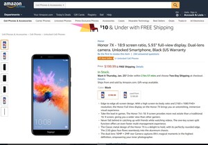 Honor 7X Hits No. 1 On Amazon Best Seller List In Three Days