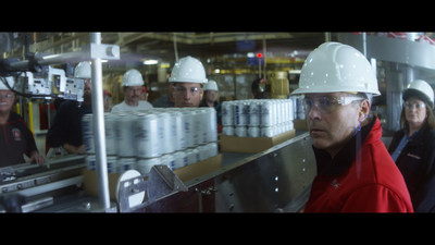 Filmed at Anheuser-Busch's Cartersville, GA brewery, Budweiser's commercial gives viewers an inside look at the brand's emergency water program