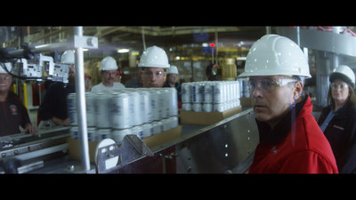 Filmed at Anheuser-Busch’s Cartersville, GA brewery, Budweiser’s commercial gives viewers an inside look at the brand’s emergency water program