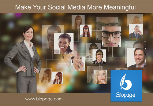 Biopage provides a new social media platform with mobile apps and the website www.biopage.com, let people have a positive and more meaningful side of social networking to be successful in career and social life.