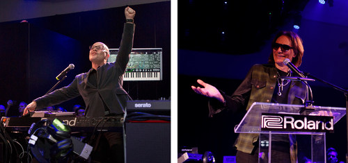 Roland Lifetime Achievement Award Winner Thomas Dolby and BOSS Lifetime Achievement Award Winner Steve Vai