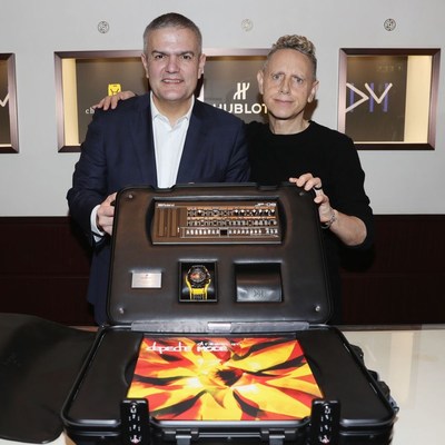 Ricardo Guadalupe and Martin Gore present the Big Bang Depeche Mode The Singles Limited Edition Set (PRNewsfoto/Hublot)
