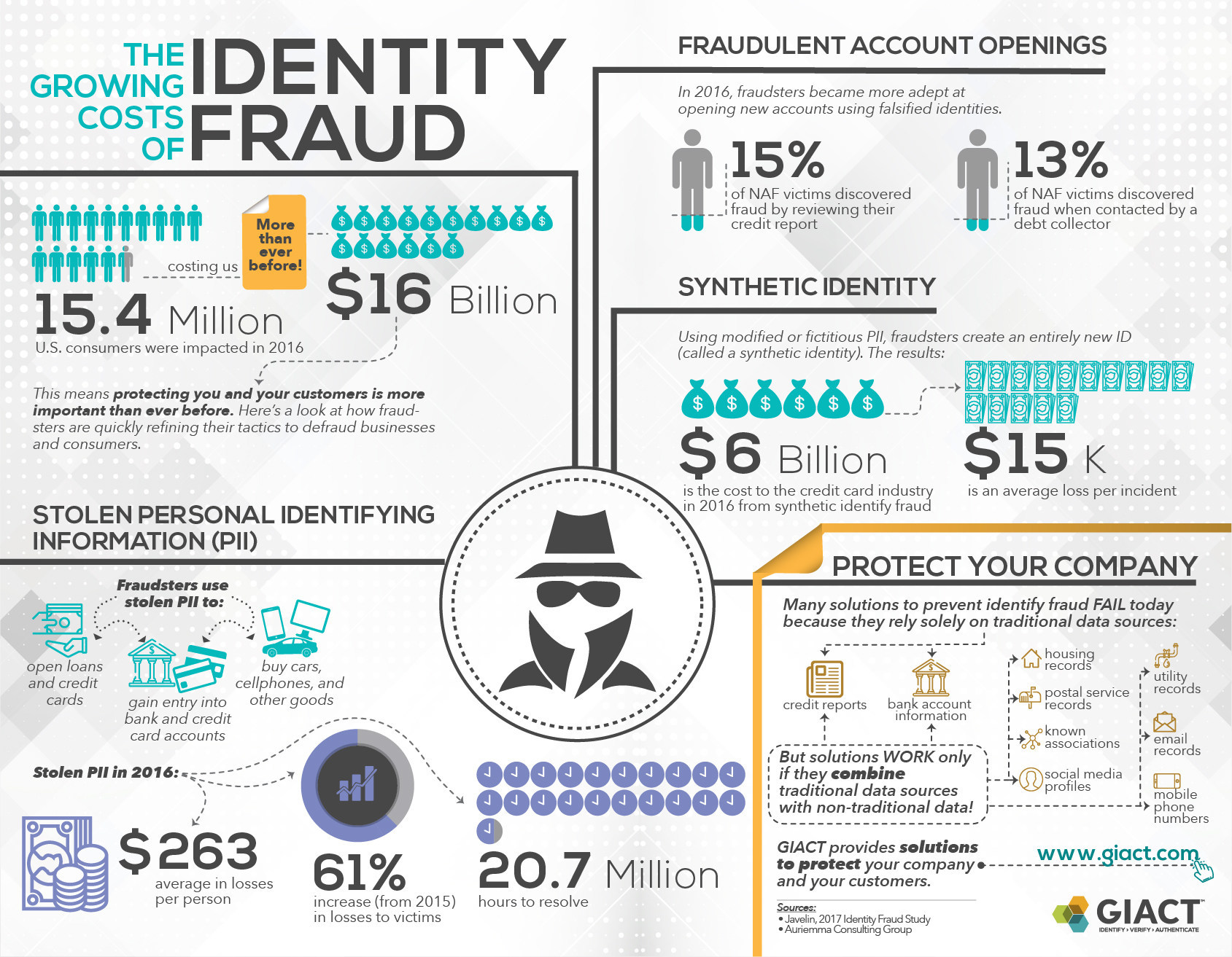 GIACT Infographic: The Growing Costs of Identity Fraud