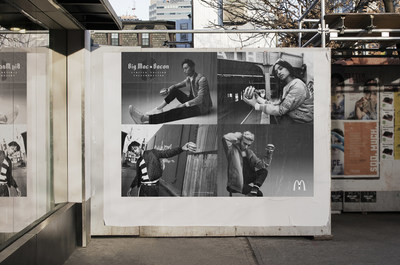 McDonald's du Canada célèbre partout au pays le retour du Big Mac® bacon offert pour une durée limitée avec des publicités-mystères au style urbain, donnant ainsi le coup d'envoi aux célébrations d'un an entourant le 50e anniversaire du Big Mac. (Groupe CNW/McDonald's Canada)
