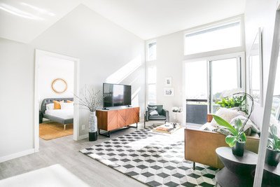 The light-filled apartment homes at The CitiZen at Virgil Village feature private balconies, in-unit washers and dryers, central HVAC and a host of designer finishes including subway tile, wood-style flooring and stainless steel appliances.