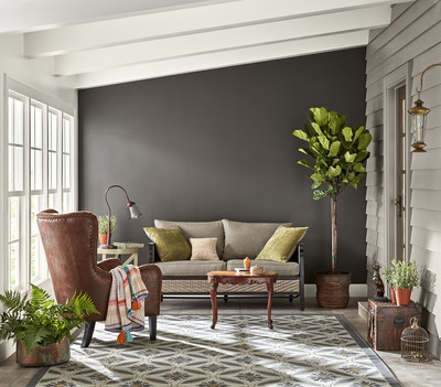 “Cool, dark and strong, this deep gray-brown is nearly black but radiates warmth when light is generous.” - Sue Kim, Valspar Sr. Color Designer