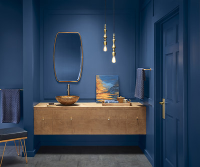 “Edging toward midnight, this dark blue is comforting, plush and a little mysterious.” - Sue Kim, Valspar Sr. Color Designer