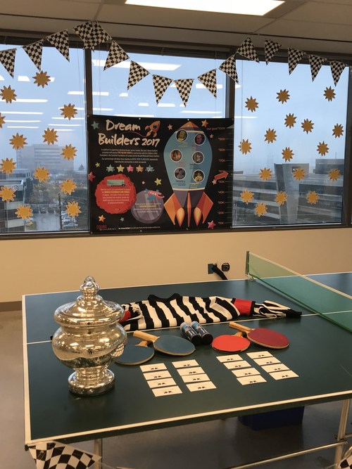 Le tournoi de ping-pong du bureau de Markham a été l'un des nombreux événements populaires de la Fondation Sofina ! (Groupe CNW/Sofina Foods Inc.)