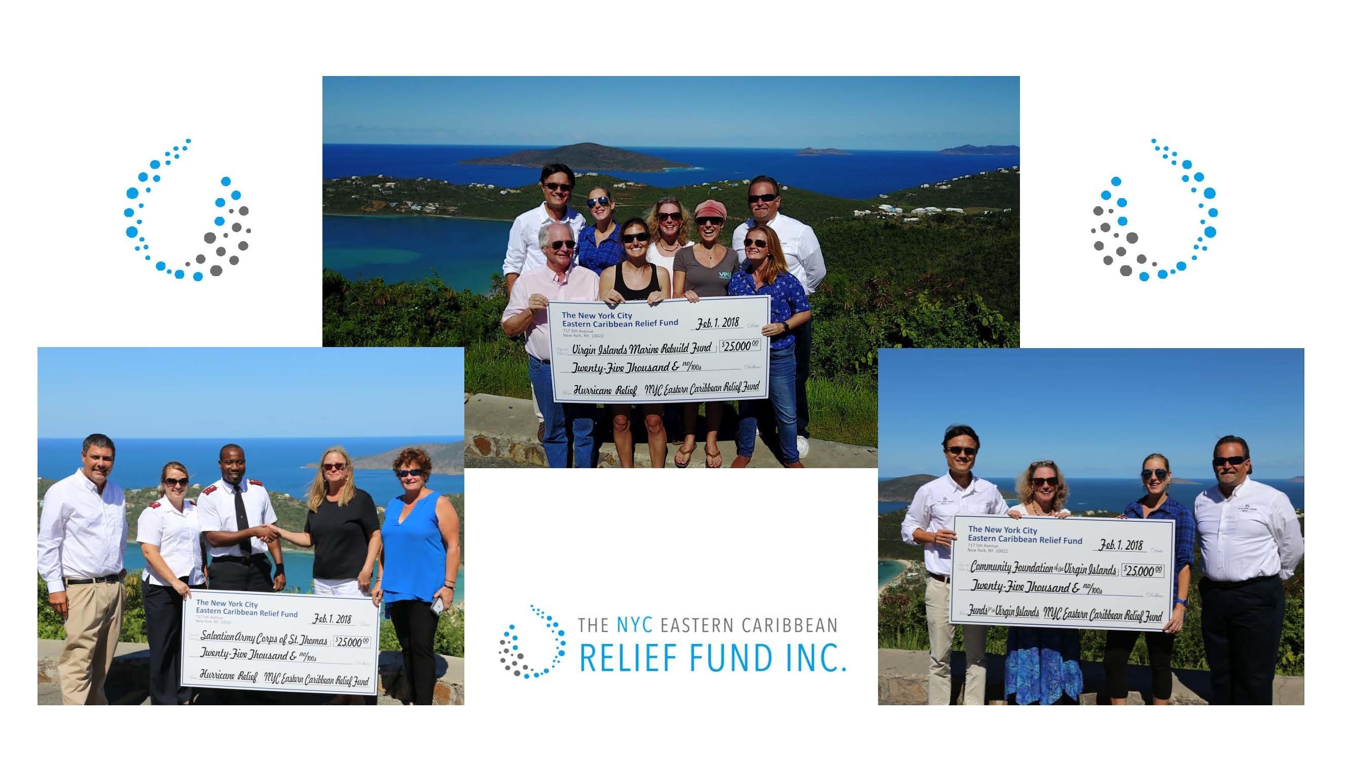 Presentation of Donations for St. Thomas Charities post Hurricane Irma & Hurricane Maria
