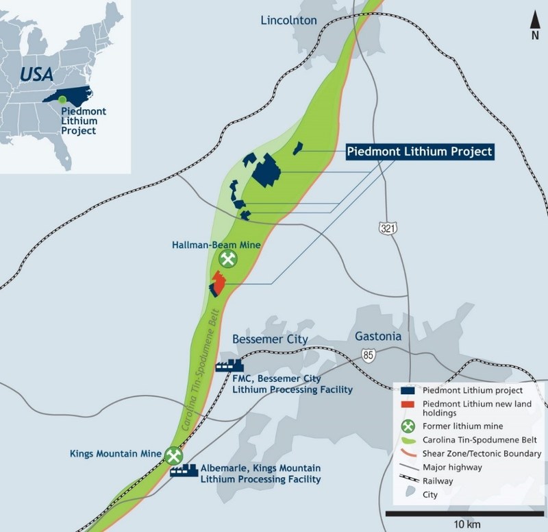 Piedmont Lithium Expands Land Position