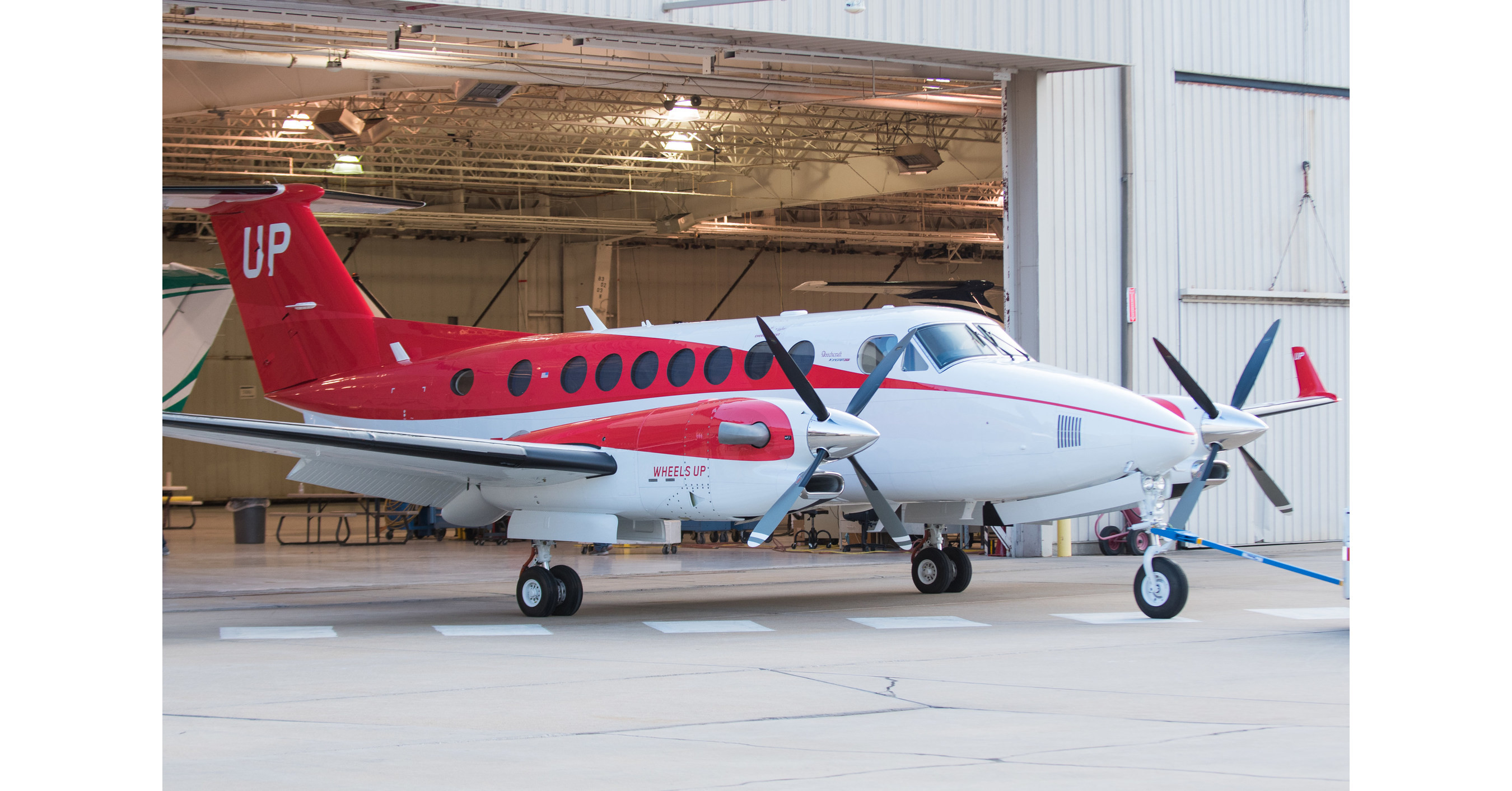 Wheels Up Unveils Red King Air 350i Aircraft During American Heart Month This February 18 To Support The American Heart Association And Simon S Heart